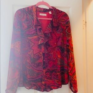 Women’s Large Sheer long sleeve top